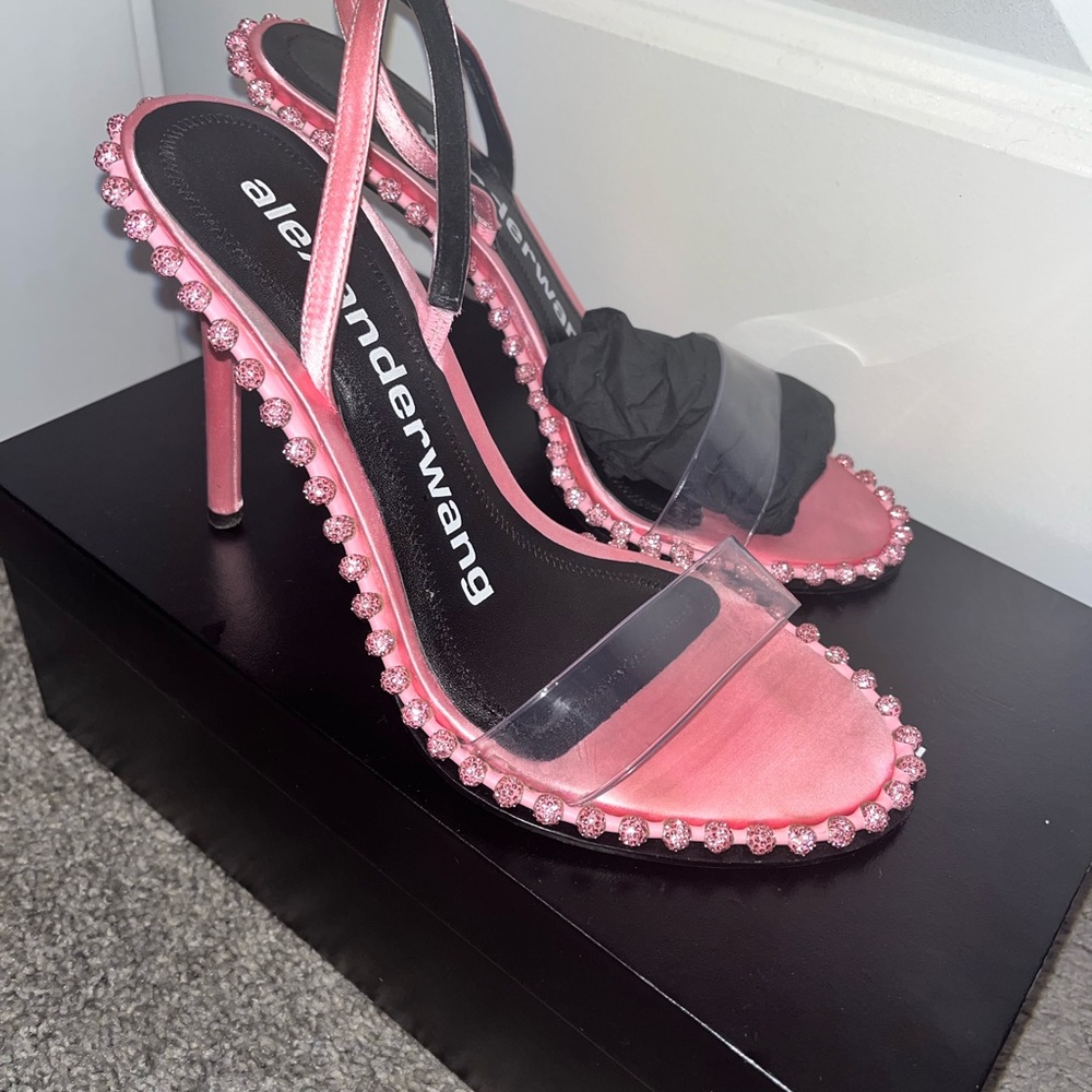 Alexander Wang pink studded nova heels